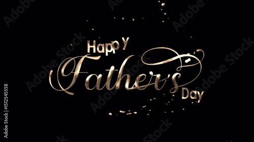Happy Father's Day Animated Text Reveal - Ideal for Social Media Posts, Family Slideshows, Video Intros, Greeting Cards, and Brand Tributes