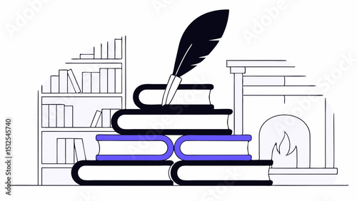 Literature Concept  for Creative Minds vector illustration