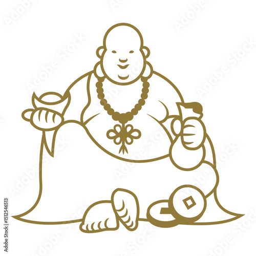 Happy buddha stroke
