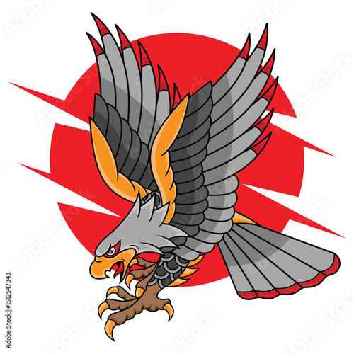 simple old school eagle tattoo