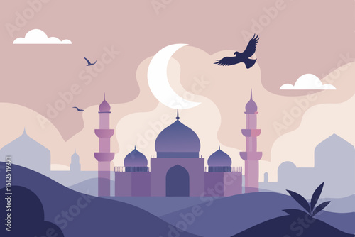 vector illustration of mosque