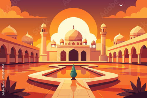 vector illustration of mosque
