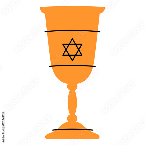 Kiddush cup Shabbat flat