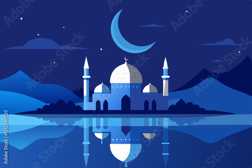 mosque in night