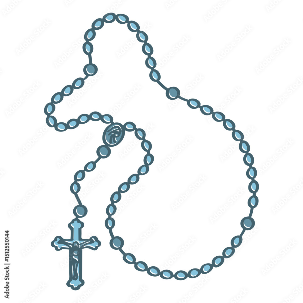 Naklejka premium Rosary color stroke