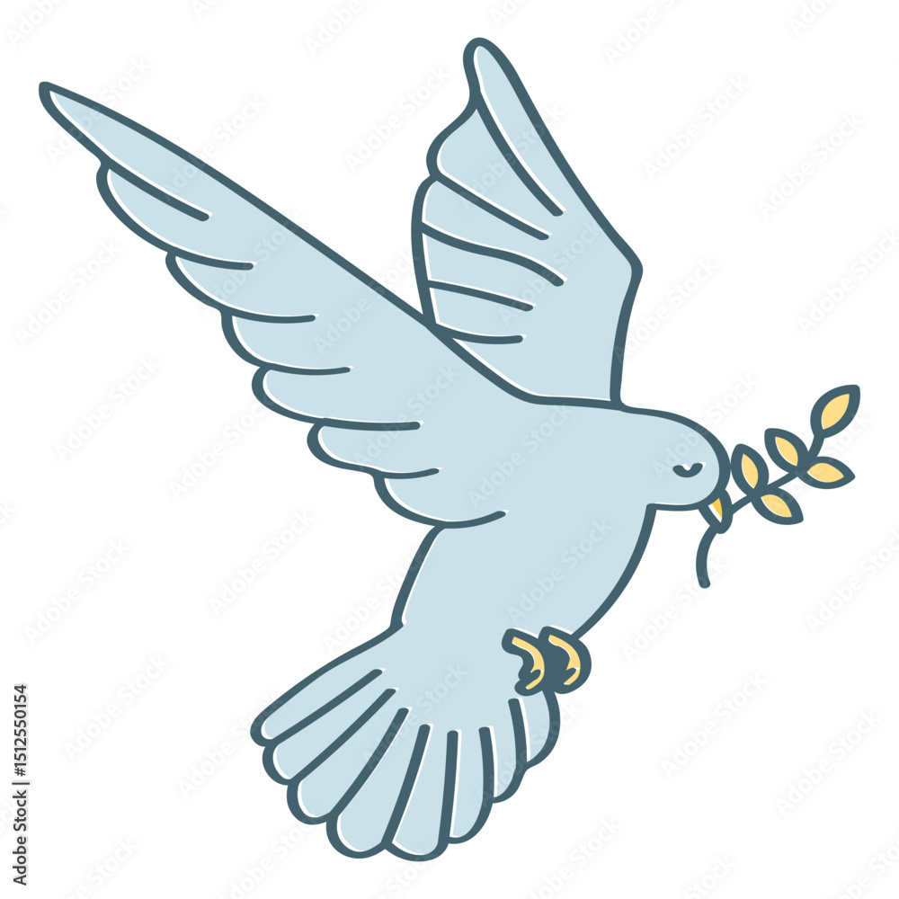 Obraz premium Holy spirit dove color stroke