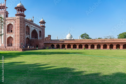 Travelling to wonders of the world place Taj Mahal an Unesco world heritage site at Agra, Uttar Pradesh, India.