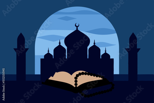mosque in night