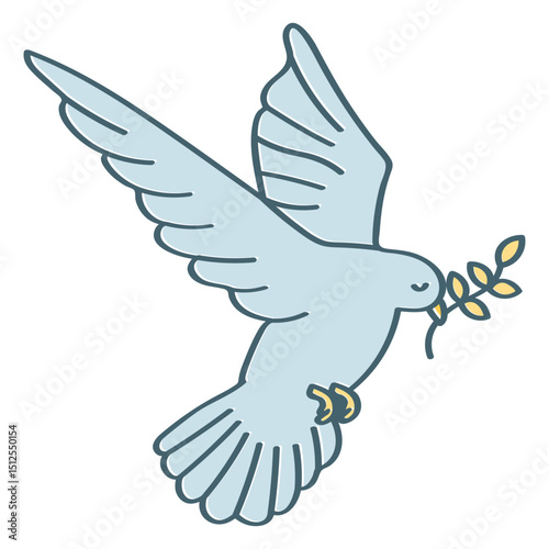 Holy spirit dove color stroke