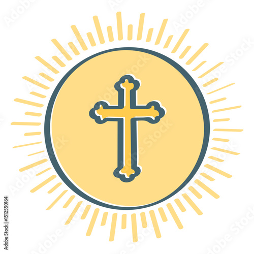 Cross medallion flat