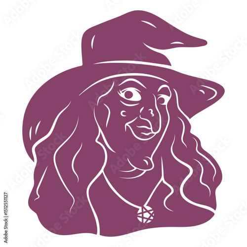Witch hat magical creature silhouette