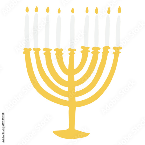 Hanukkah menorah candles icon
