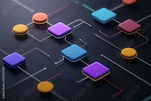 A digital illustration of a compliance flowchart showing the steps for document approval