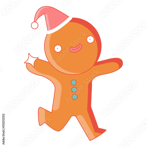 Christmas cartoon gingerbread cookie