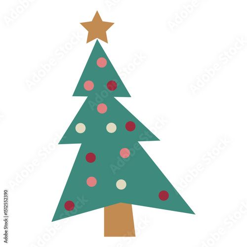 Christmas flat tree