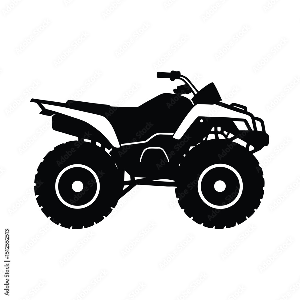 Obraz premium off road atv vector silhouette
