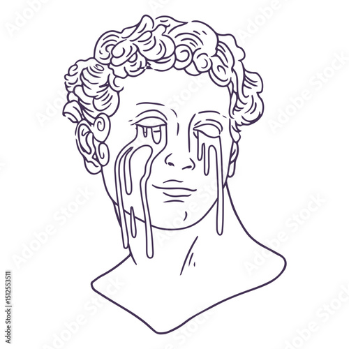 Greek woman crying sculpture people