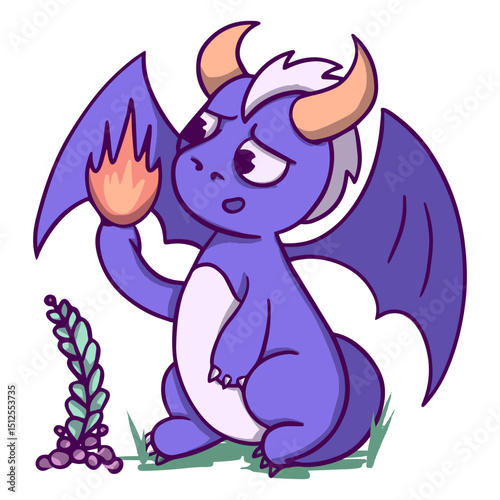 Baby dragon mythological fire creature