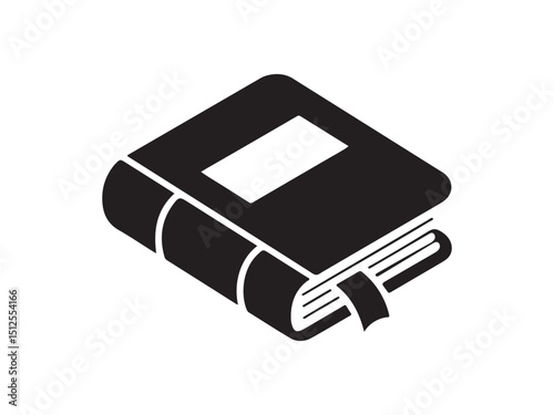 Simple, solid book icon, perfect for educational