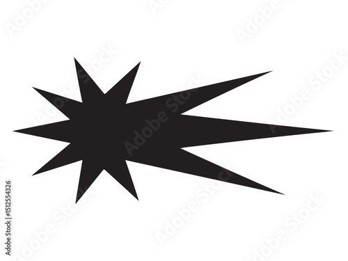 Simple, stylized black comet