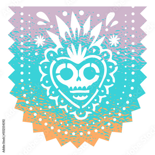 Cinco de mayo skull papel picado