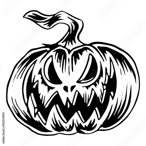 Scary pumpkin for Halloween
