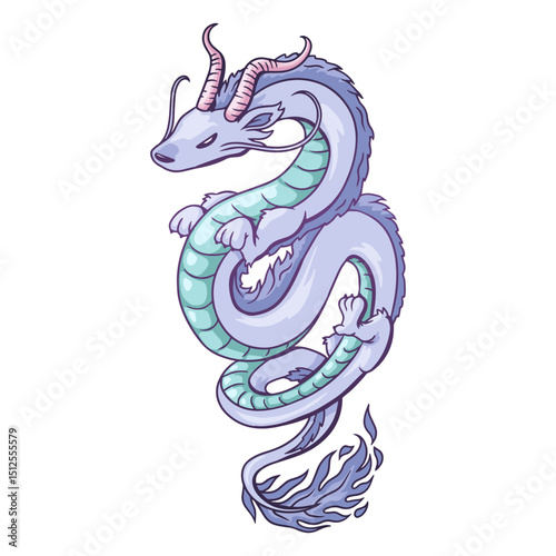 Asian dragon showing its greatness
