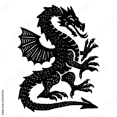 Menacing dragon advancing
