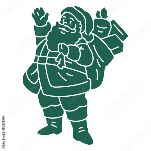 Santa claus with a bag of gifts