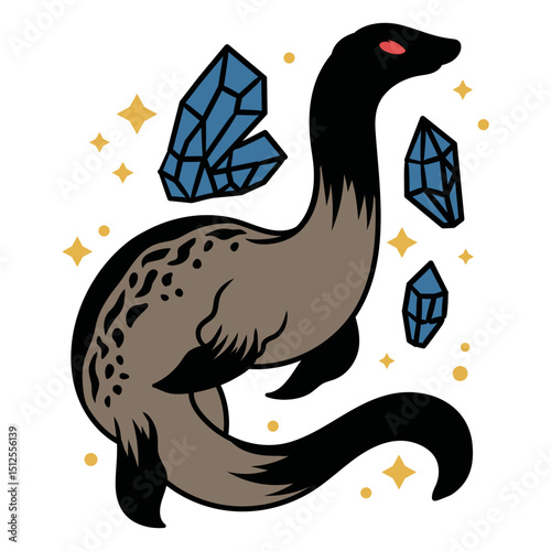 Duck with crystals