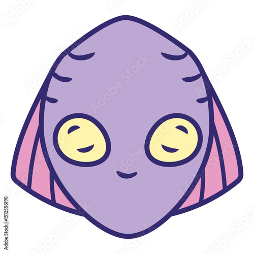 Purple alien head
