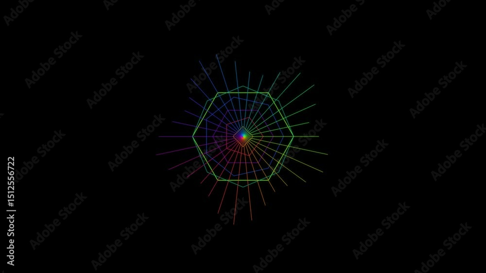 Dynamic neon geometric shapes animation with glowing abstract motion Dynamic neon geometric shapes animation with glowing abstract motion