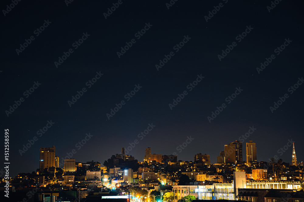 Fototapeta premium San Francisco night skyline