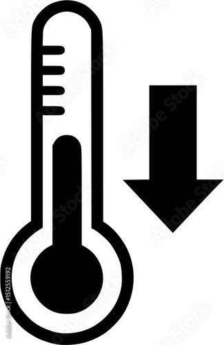 Cold icon vector. winter illustration sign. freezing symbol. Thermometer logo.
