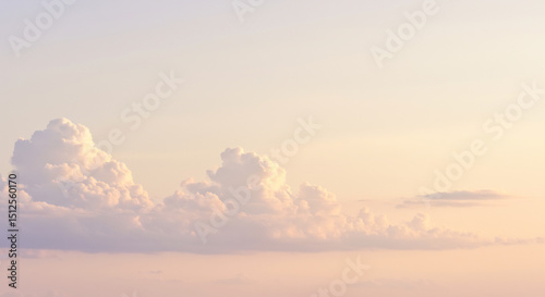 Soft Pastel Sunset Cloudscape Serene Sky Background Image