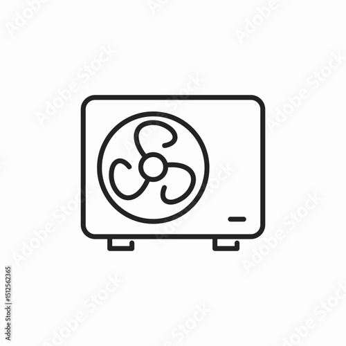 ac outdoor unit icon sign vector