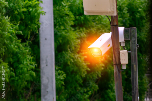 Outdoor Security Camera with Bright Light