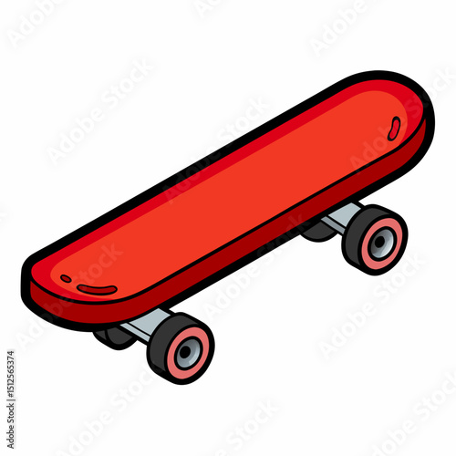 skateboard isolated on white