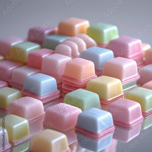 The Pastel Square Candies are a popular choice for those who prefer a more visually appealing treat.