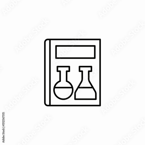 chemistry study book icon sign vector