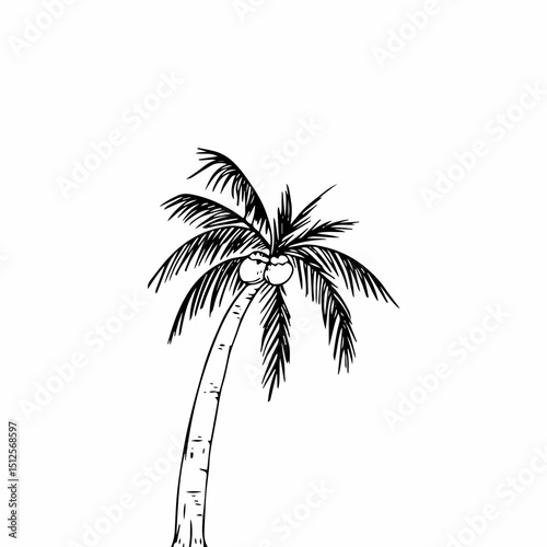 Wallpaper Mural palm tree vector illustration Torontodigital.ca