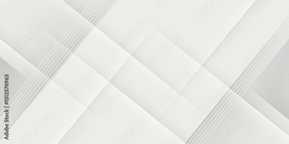 Obraz premium Gray and white diagonal line architecture geometry tech abstract subtle background vector illustration.