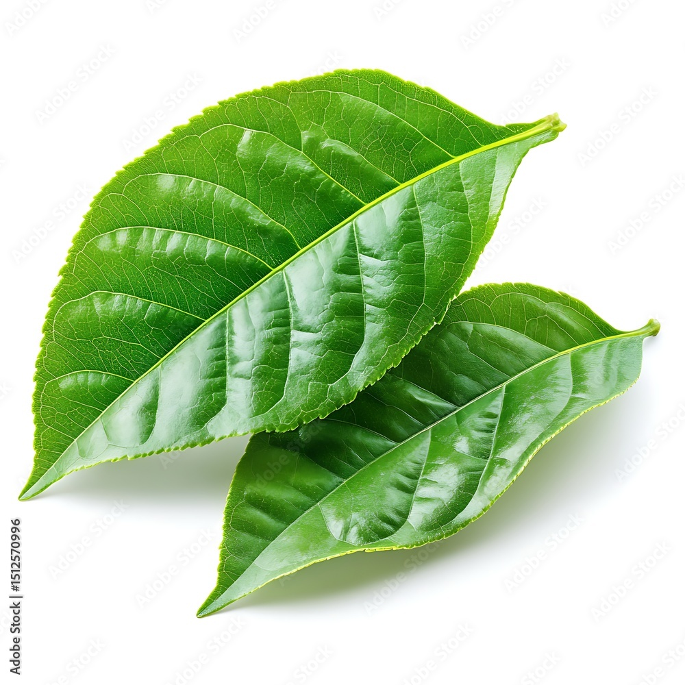 Obraz premium green leaf isolated on white