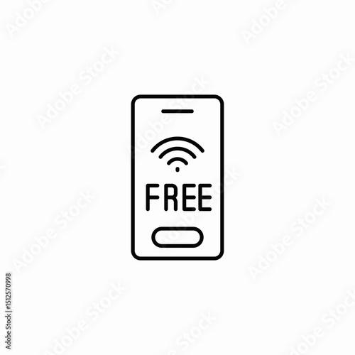 free wifi internet icon sign vector