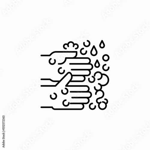 hand washing icon sign vector