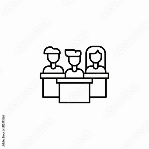 jury box icon sign vector