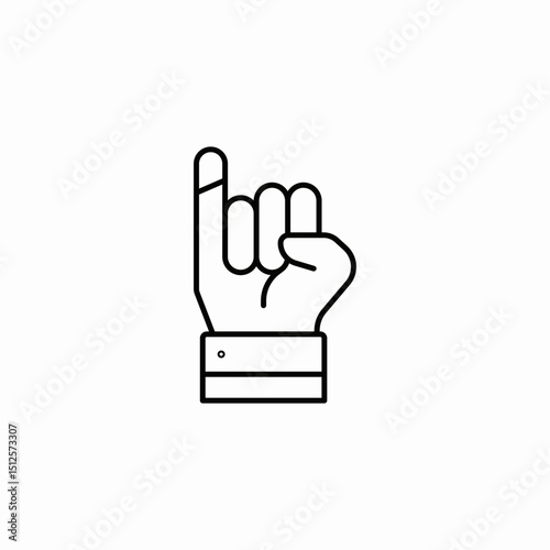 little finger icon sign vector