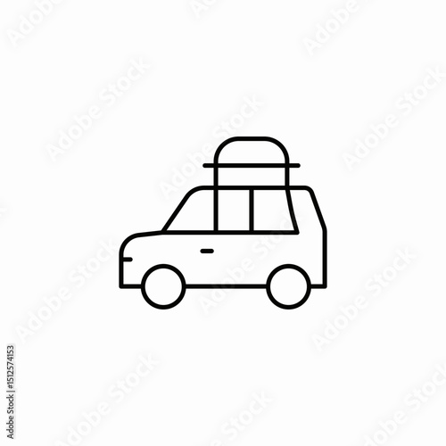 minivan car icon sign vector