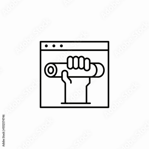 online diploma icon sign vector