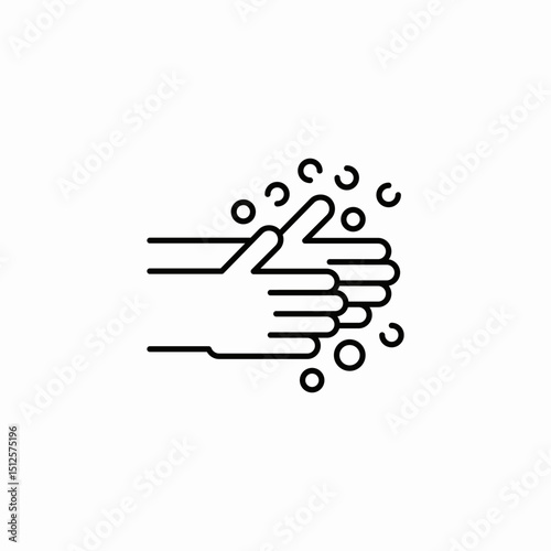palms rubbing cleaning icon sign vector